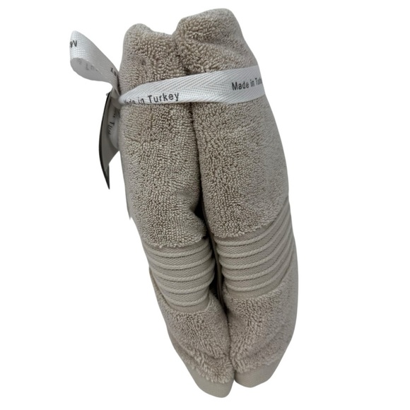 BROOKS BROTHERS Premium Turkish 2 Hand towels Stone color NWT - Picture 2 of 5